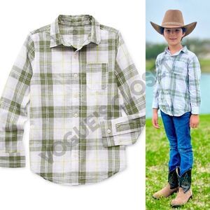 NEW! Thereabouts Little & Big Boys Long Sleeve Button-Down Shirt